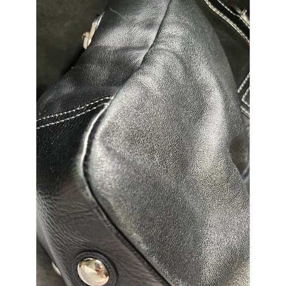 Coach F13759 Authenticated Black Pleated Leather East West Gallery Shoulder Bag - Picture 12 of 12